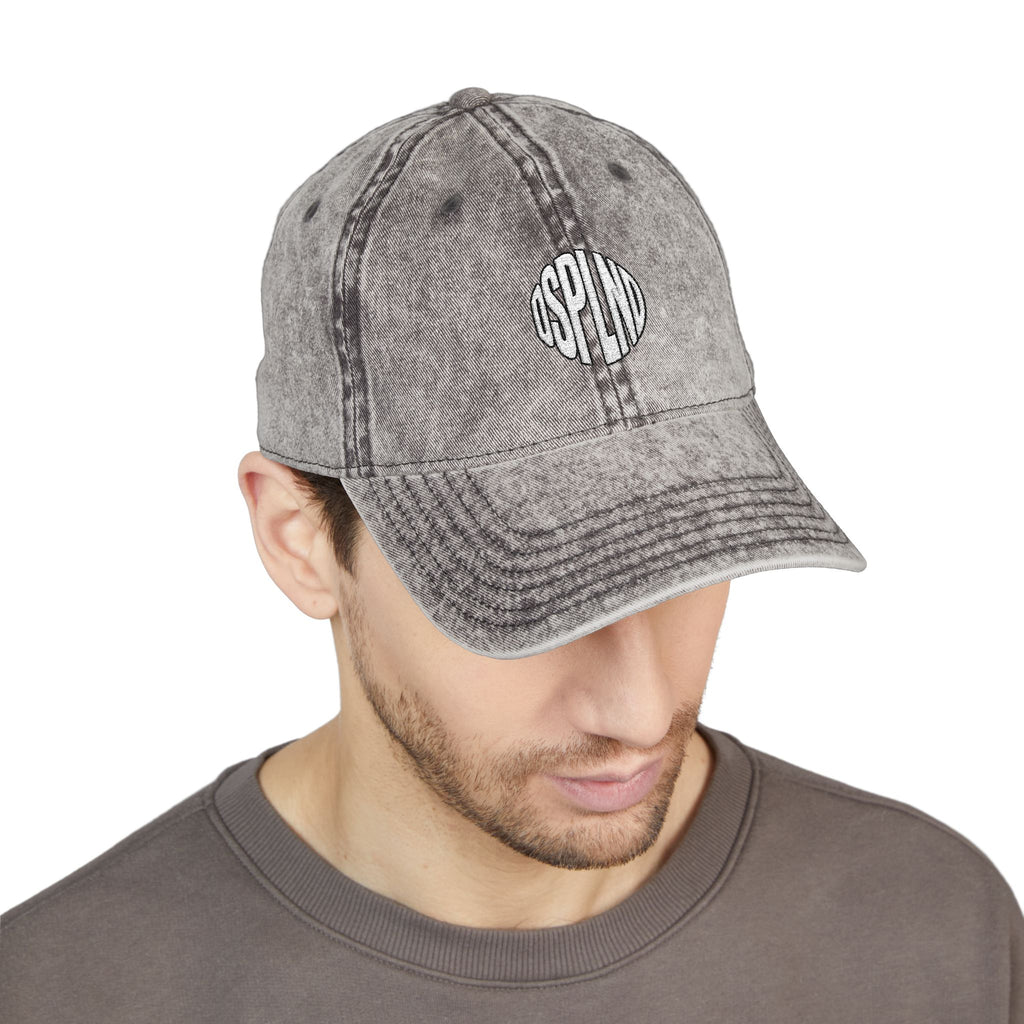 Vintage Embroidered Cap — 'DSPLND' Retro Washed Baseball Hat