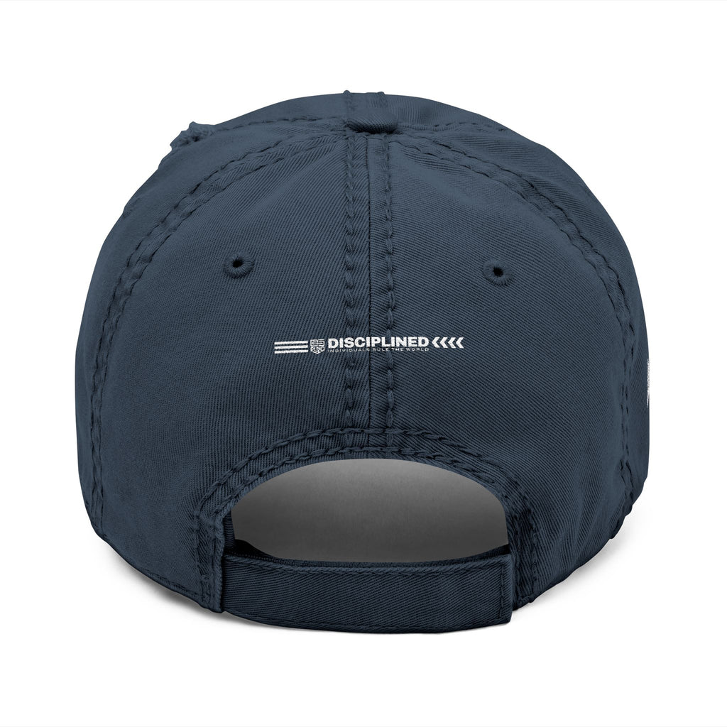 Distressed Embroidered Dad Hat — 'Self-Discipline' Logo Cap
