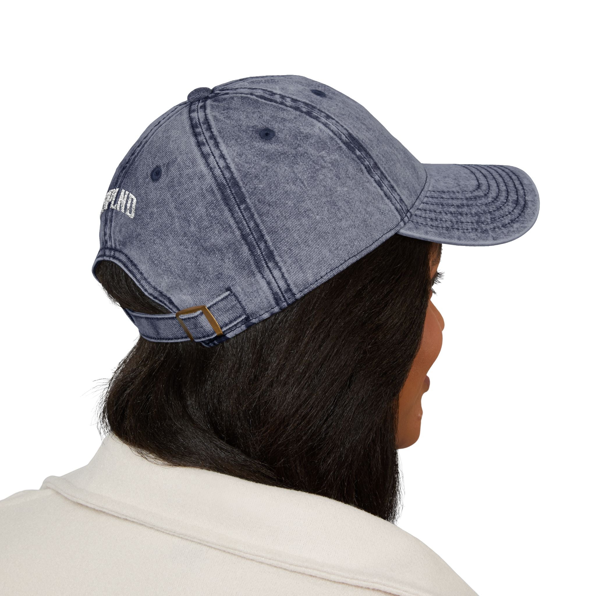 Vintage Embroidered Cap — 'DSPLND' Retro Washed Baseball Hat