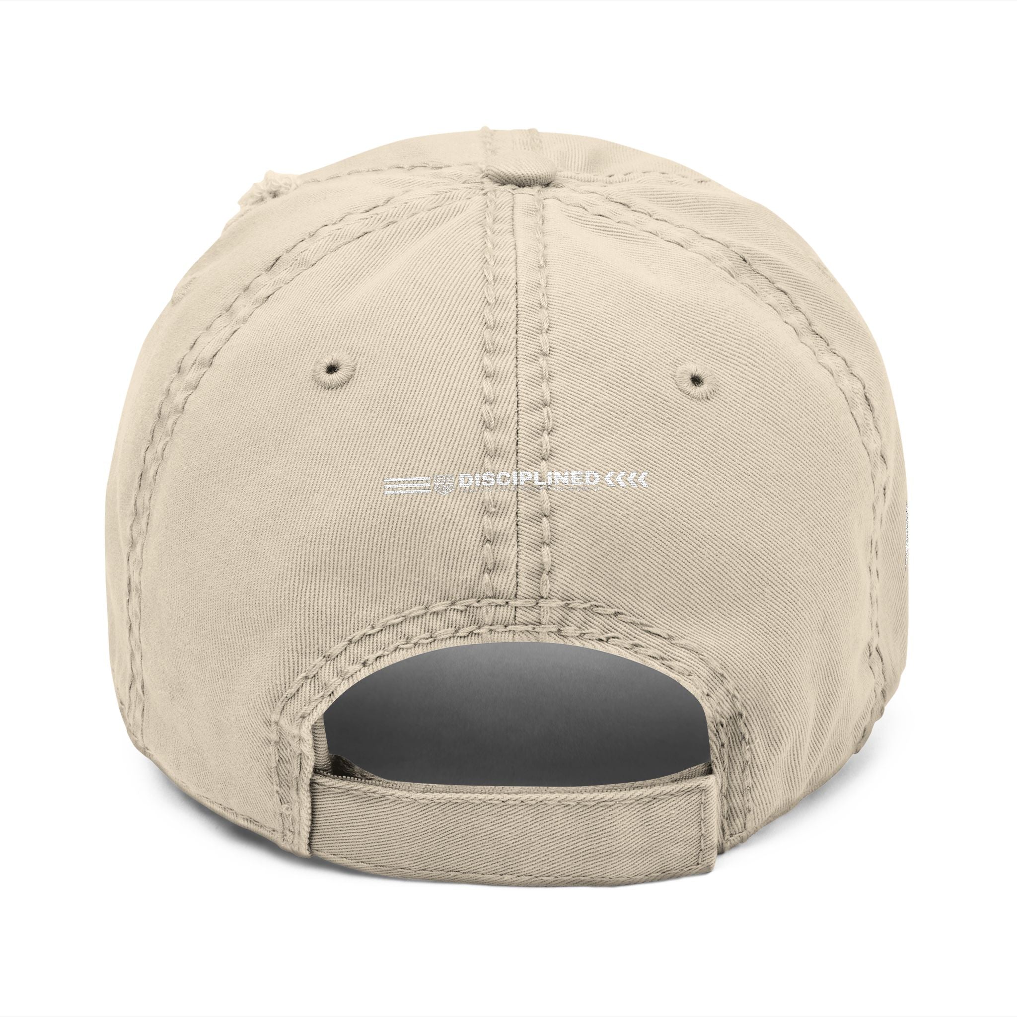 Distressed Embroidered Dad Hat — 'Self-Discipline' Logo Cap