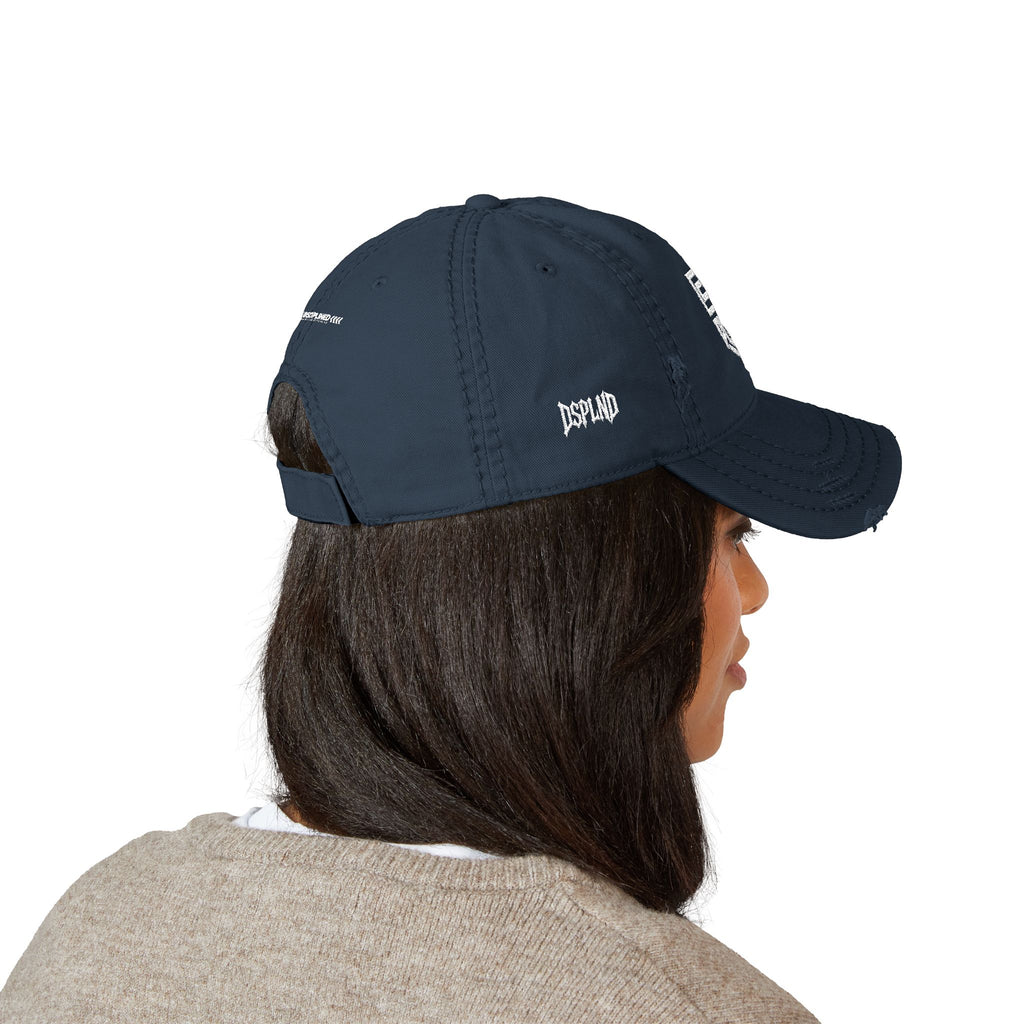 Distressed Embroidered Dad Hat — 'Self-Discipline' Logo Cap